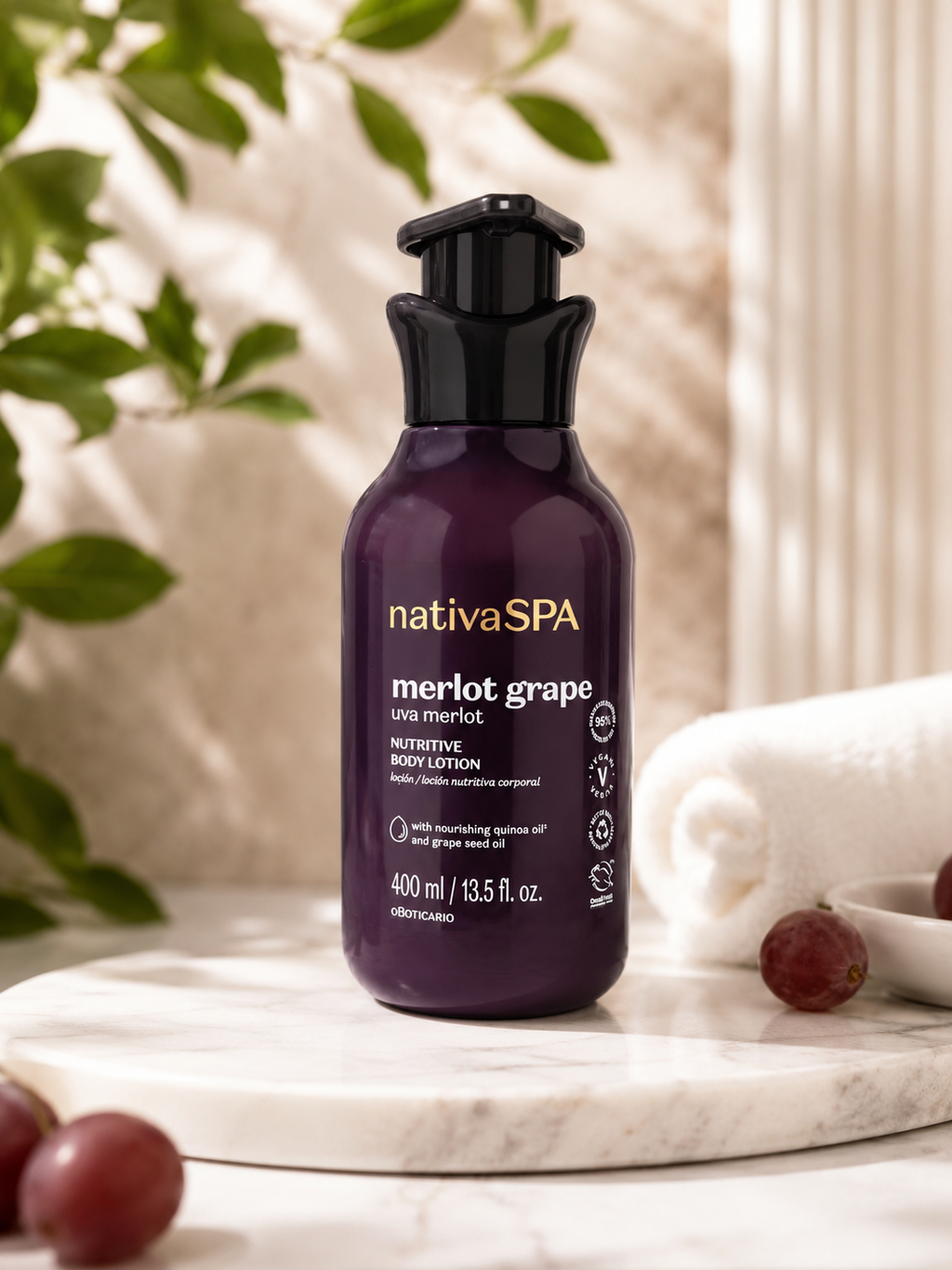 Merlot grape - Duo Lotion Corps & Body Splash