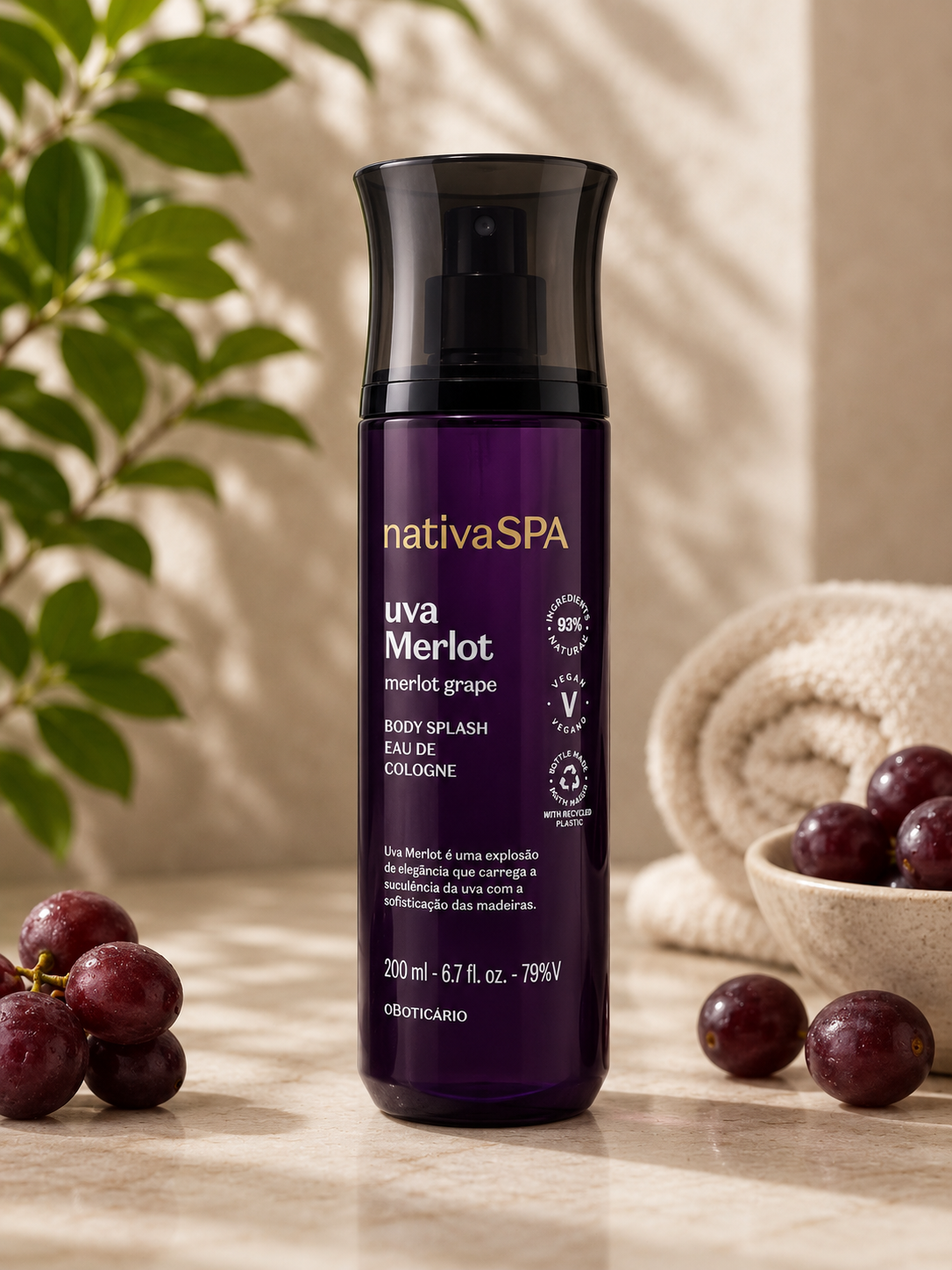Merlot grape - Duo Lotion Corps & Body Splash
