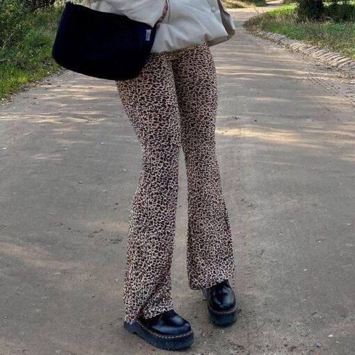 Baddie Skinny Long Leopard Print Pant
