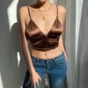 Satin Luxury Baddie Party Cami Top