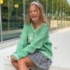 Baddie Preppy Style Oversized Knitted Sweater