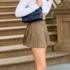 Baddie Preppy Style Pleated Short Skirt