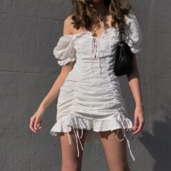 Chic Baddie Ruffles Vintage Dress