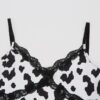 Summer Baddie Lace Cow Print Cami Top