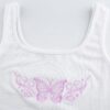 Embroidery Butterfly Summer Baddie Tank Top