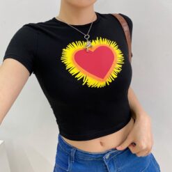 Casual Baddie Sunny Heart Crop Top