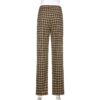 Houndstooth Plaid Baddie Vintage Pant