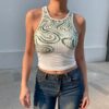 Casual Paisley Print Baddie Tank Top