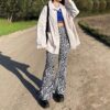 Baddie Zebra Print Vintage Flare Pant