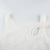 Bandage Hollow Out Ribbed Baddie Sport Crop Top