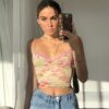 Floral Print 90s Lace Sexy Baddie Cami Top