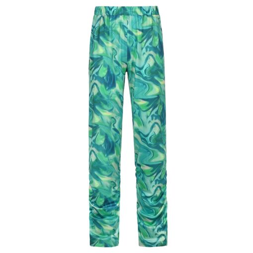 Abstract Pattern Ruched Printed Baddie Pant