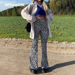 Baddie Zebra Print Vintage Flare Pant