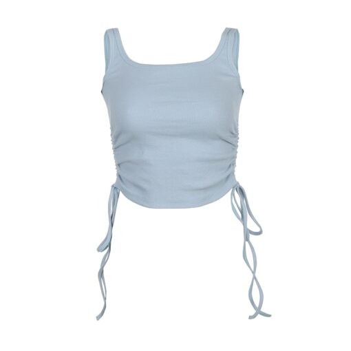 Ruched Baddie Summer Sexy Tank Top