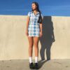 Baddie Aesthetic Preppy Style Plaid Dress