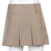 Baddie Pleated Striped Preppy Style Mini Skirt