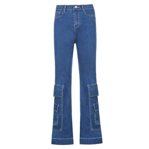 Baddie Pocket Casual Loose Straight Jean