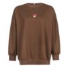 Brown Casual Mushroom Crewneck Baddie Sweatshirt