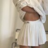 Casual Mini Baddie Pleated Skirt