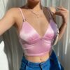 Satin Luxury Baddie Party Cami Top