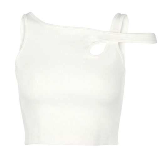 Bandage Hollow Out Ribbed Baddie Sport Crop Top