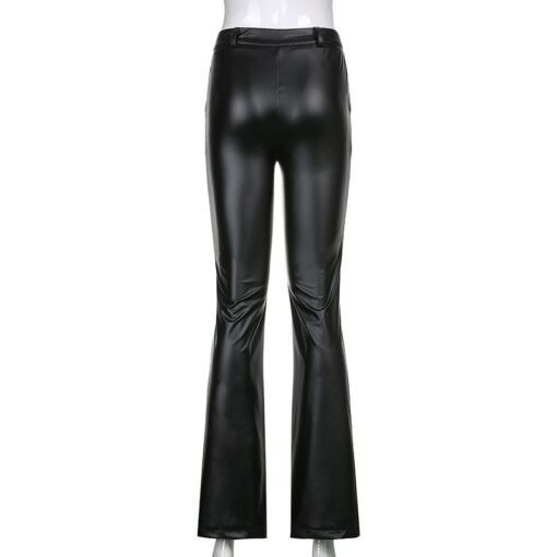 Baddie Chic Vintage Black Faux Leather Pant