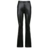 Baddie Chic Vintage Black Faux Leather Pant