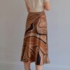 High Waist Chic Baddie Pattern Midi Skirt