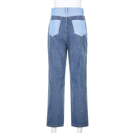 Baddie Patchwork Casual Straight Long Jean (Many Colors)
