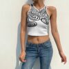 Casual Paisley Print Baddie Tank Top