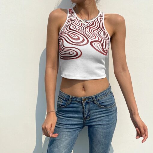 Casual Paisley Print Baddie Tank Top