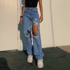 Streetwear Baddie Distressed Ripped Jean