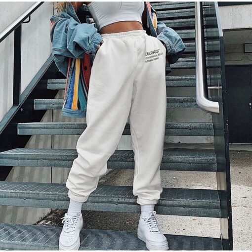 Baddie Letter Print Casual Sweatpant