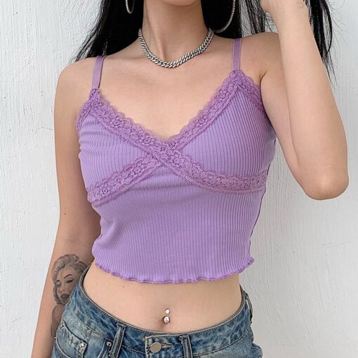 Lace Sweat Baddie 90s Crop Top