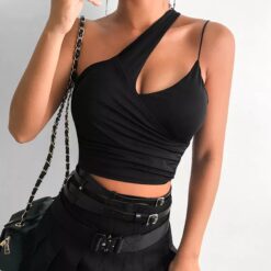 Baddie Asymmetrical Party Halter Top